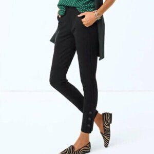 CAbi Black Trouser With Ankle Button Detail Size 6